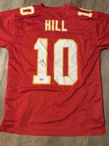 Tyreek Hill Signed Kansas City Chiefs Football Jersey Beckett COA