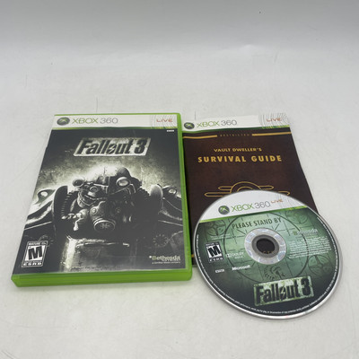 Fallout 3 Xbox 360 Complete w/ Manual CIB Tested Working