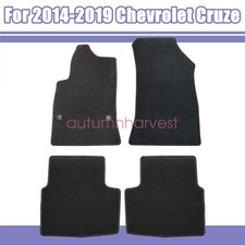 Black Velour Front Rear Floor Mats Carpet Replacement For 2014-2019 Chevy Cruze