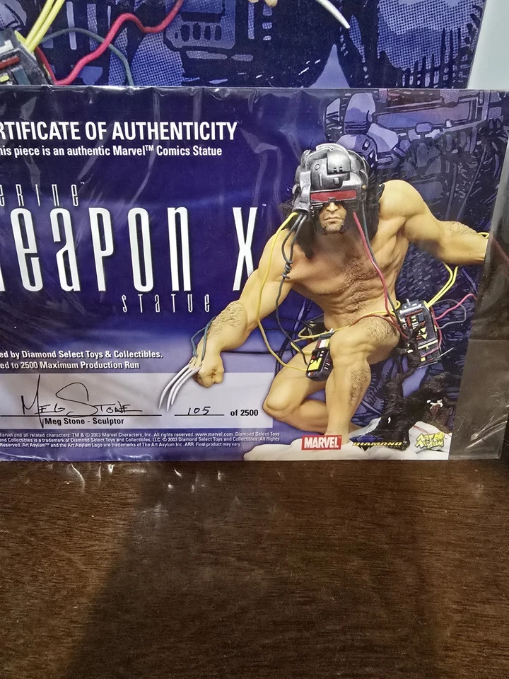 Wolverine ARMA X X-men Estatua 105/2500 Arte Asilo Marvel Hitos Regalo MCU Foto 2 de 4