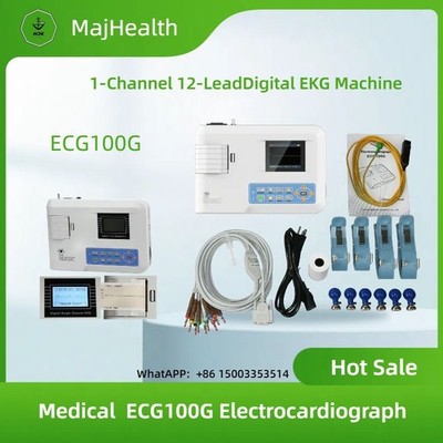 1-Channel 12-Lead Digital EKG Machine ECG100G Electrocardiograph for Clinic