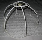 Vintage lamp shade frame with scalloped bottom edge 7'' tall wrapped — photo 2