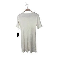 Reformation Gigi Dress Ribbed T Shirt Dress Mini Dress ivory small