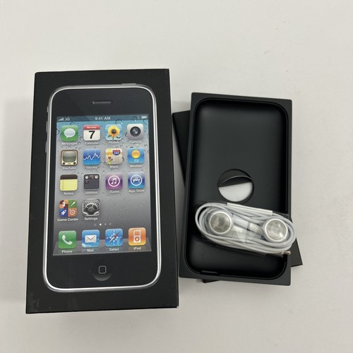 empty box for Iphone 3 Gs 8GB black (rare Hard To Find) With Headphones SKU 304