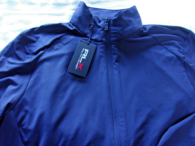 RLX Ralph Lauren Golf Full Zip Stretch Jacket Lightweight Navy