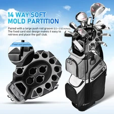 NEW Bag Boy Golf PGM -15 Cart Bag 15-Way Top Prior Generation - Elephant Gray