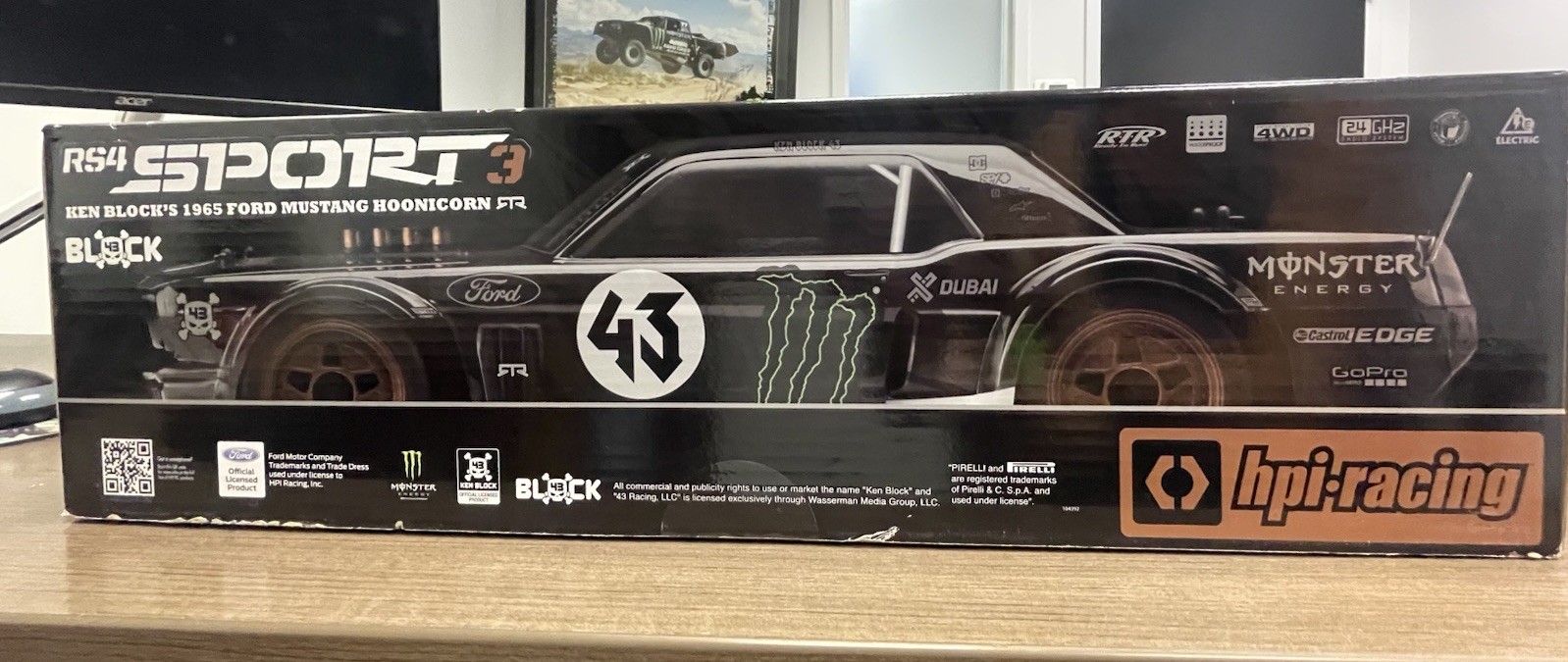 HPI Racing 1/10 RS4 Sport 3 Ken Block Ford Mustang Hoonicorn Body. New Sealed