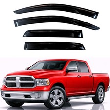 KPY Rain Guards Window Visors for 2009-2018 RAM 1500 Crew/Mega Cab