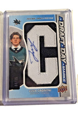 2025-26 Luca Cagnoni  Sp Game Used Draft Day Marks /35 San Jose Sharks Auto RC