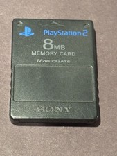 Authentic OEM Sony PlayStation 2 8MB Memory Card Black SCPH-10020 TESTED  