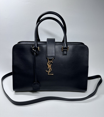 Saint Laurent Schultertasche Handtasche Medium Cabas Schwarz