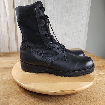VTG Wellco Combat Boots Men's Size 11R Black Protective Spike Military