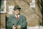MAN w/FEDORA WOOL LAPEL COAT MCM 1961 FASHION Photo Slide Red Border Kodachrome — photo 1