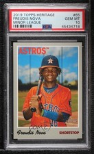 2019 Topps Heritage Minor League Edition Freudis Nova #65 PSA 10 GEM MT 0l2