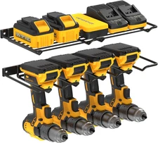 Wall Mounted Drill Rack & Tool Shelf, Power Tool Organizer Holder, Heavy Duty Ut