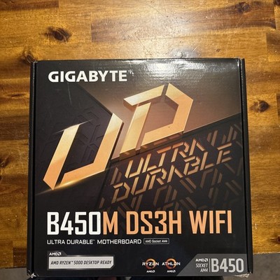 NEW Gigabyte B450M-DS3H WiFi AMD AM4 Micro ATX DDR4 Motherboard