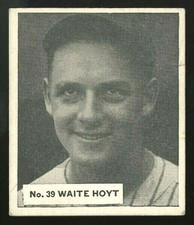 1936 V355 WORLD WIDE GUM CANADIAN GOUDEY #39 WAITE HOYT PITTSBURGH PIRATES SOLID