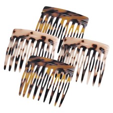 French Hair Side Comb - Small 2 Count Pack of 2 , Tortoise Shell, Leopard