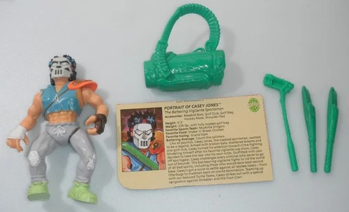 100% Complete 1989 Casey Jones TMNT Teenage Mutant Ninja Turtles Vintage Figure