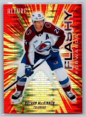 2025-26 UD Allure #FF-10 Nathan MacKinnon Flashy Forwards Red Spectrum /399