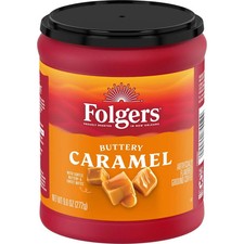 Folgers Buttery Caramel Artificially Flavored Ground Coffee, Medium Roast, 9.6 o