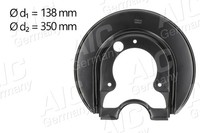 Spritzblech Bremsscheibe AIC 57846 Stahlblech FüR VW Golf 4 1J1 Bora 1 1J2 1J5 2