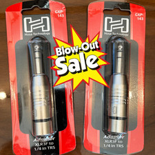 SALE 2 PACK Hosa GXP-143 XLR Female to 1/4 inch TRS Male Microphone Adapter