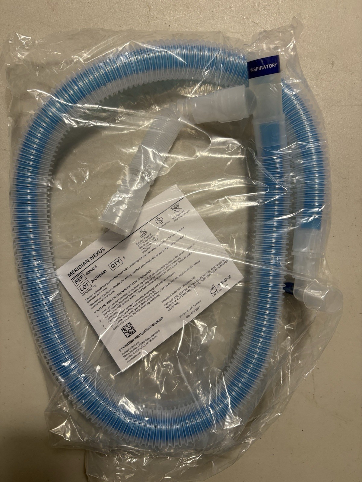 Medline Anesthesia Unilimb Breathing Circuit 40 Inch Length New In Package