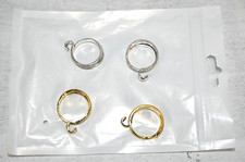 4 Pc Knitting Crochet Loop Ring Adjustable Braided New 2 - Silver 2 - Gold NEW