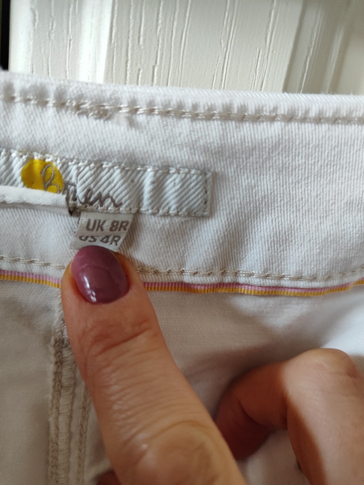 White Denim Boden Skirt eBay