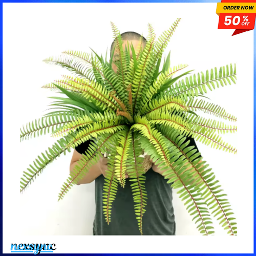 NEW 50/65cm Large Artificial Fern Tropical Palm Plants Fake Persian Wall Hanging