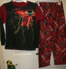 Tony Hawk Skull Flame Resistant 2 Piece Short Pajama PJ Set Boys Size 6 NWT