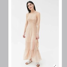 Urban Outfitters Sparklers Floral Chiffon Midi Dress Size L