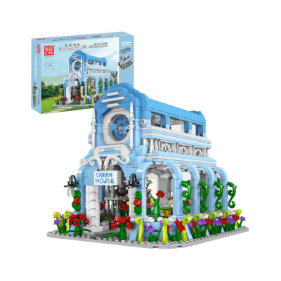 Botanical Blue Dome Garden Modular Glow In Dark Modular Building Blocks Toy Set