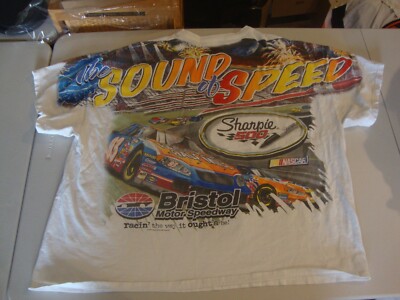 【XL】SMI PROPERTIES ブリストルモータースピードウェイ ナイロン Vintage Sharpie 500 Bristol Motor Speedway Nascar All Over