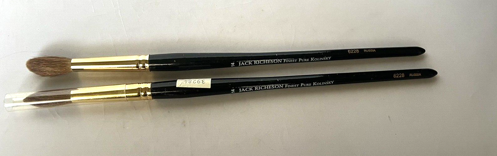 Lot of 2 Paint Brushes Richeson Finest Pure Kolinsky 14 6228 eBay