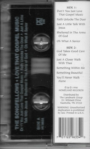THE SONGFELLOWS QUARTET......."LOVE THAT GOSPEL MUSIC".......OOP GOSPEL CASSETTE - Picture 2 of 2