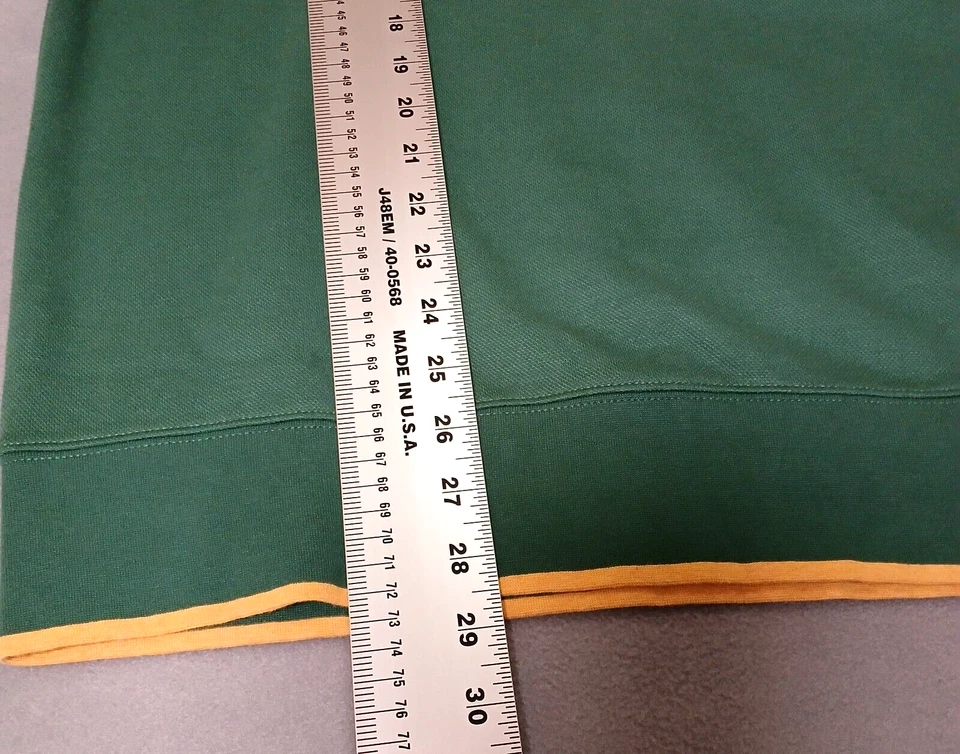 Brooks Brothers 1/4 Zip Sweater Mens Extra Large Green Yellow Pullover NEW - Image 3 of 4