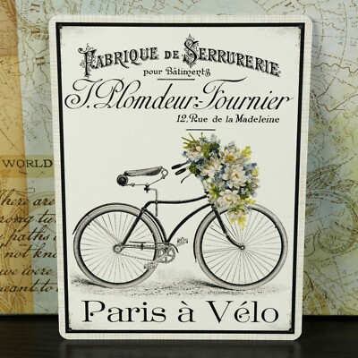 Plaque émaillée LA FRANÇAISE PARIS Pour Vélo Ancien - Vintage Peugeot Cycle RARE