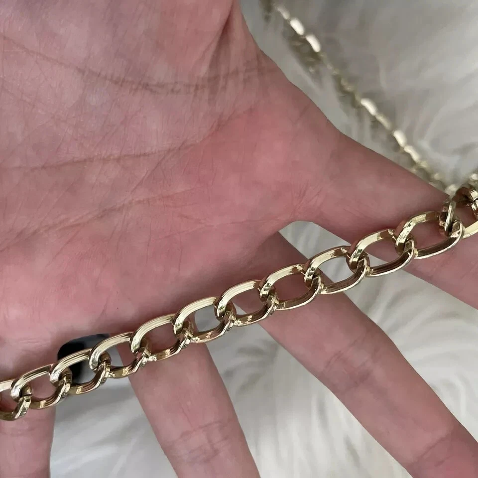 HM auth black leather bag with gold chain coded - Image 4 of 4