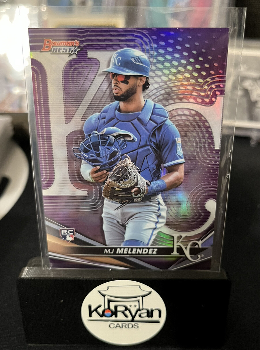 2022 Bowman's Best MJ Melendez Purple Refractor Rookie RC #d /250 #17 Royals