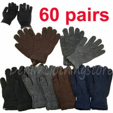 60 pairs Men Women Dark Colors XL Warm Magic Winter Gloves Thermal Wholesale Lot