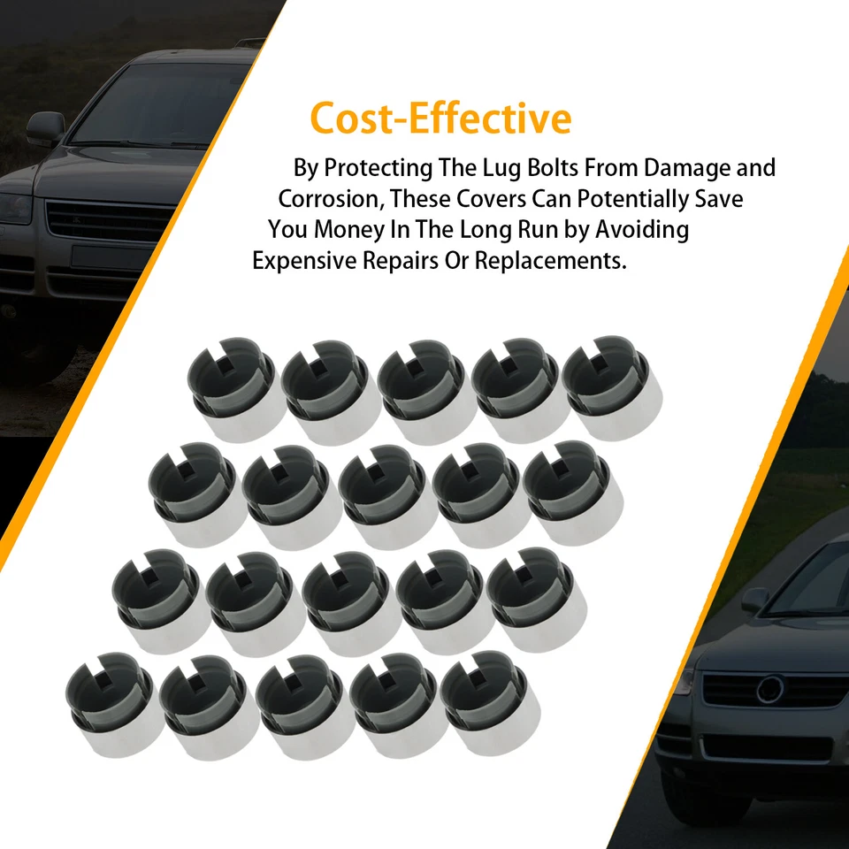 20x Tapacubos de rueda cromados aptos para Volkswagen Touareg 2004-2015 Foto 4 de 4