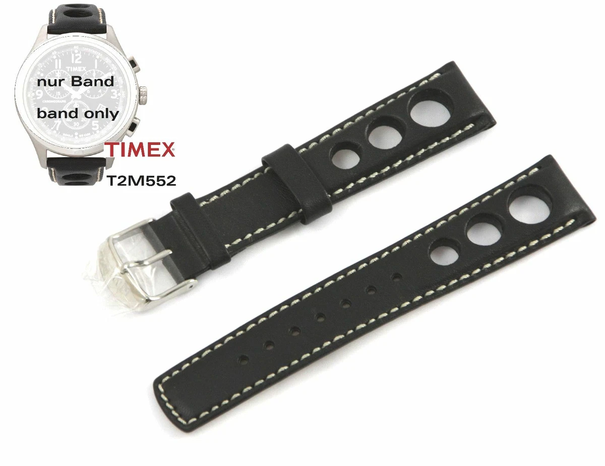 Nuovo Timex Blu Coccodrillo Grano Vera Pelle Reg A Lungo 12mm - Foto 9