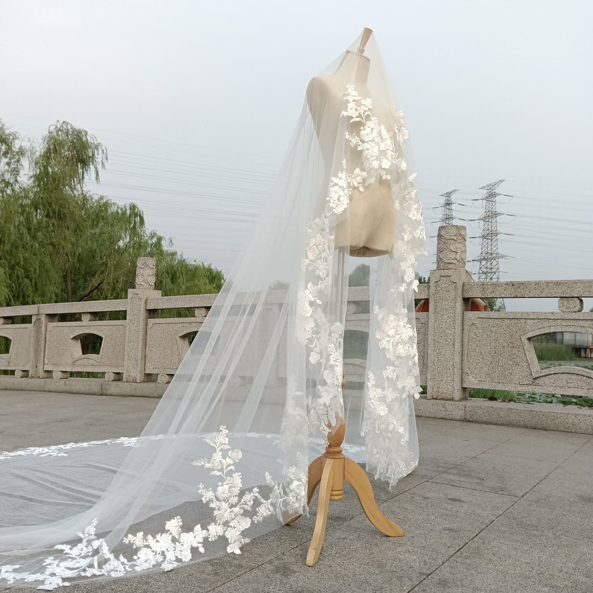 Bridal Veil Velo De Novia Con Pedreria Velo Adornado Con Cristales