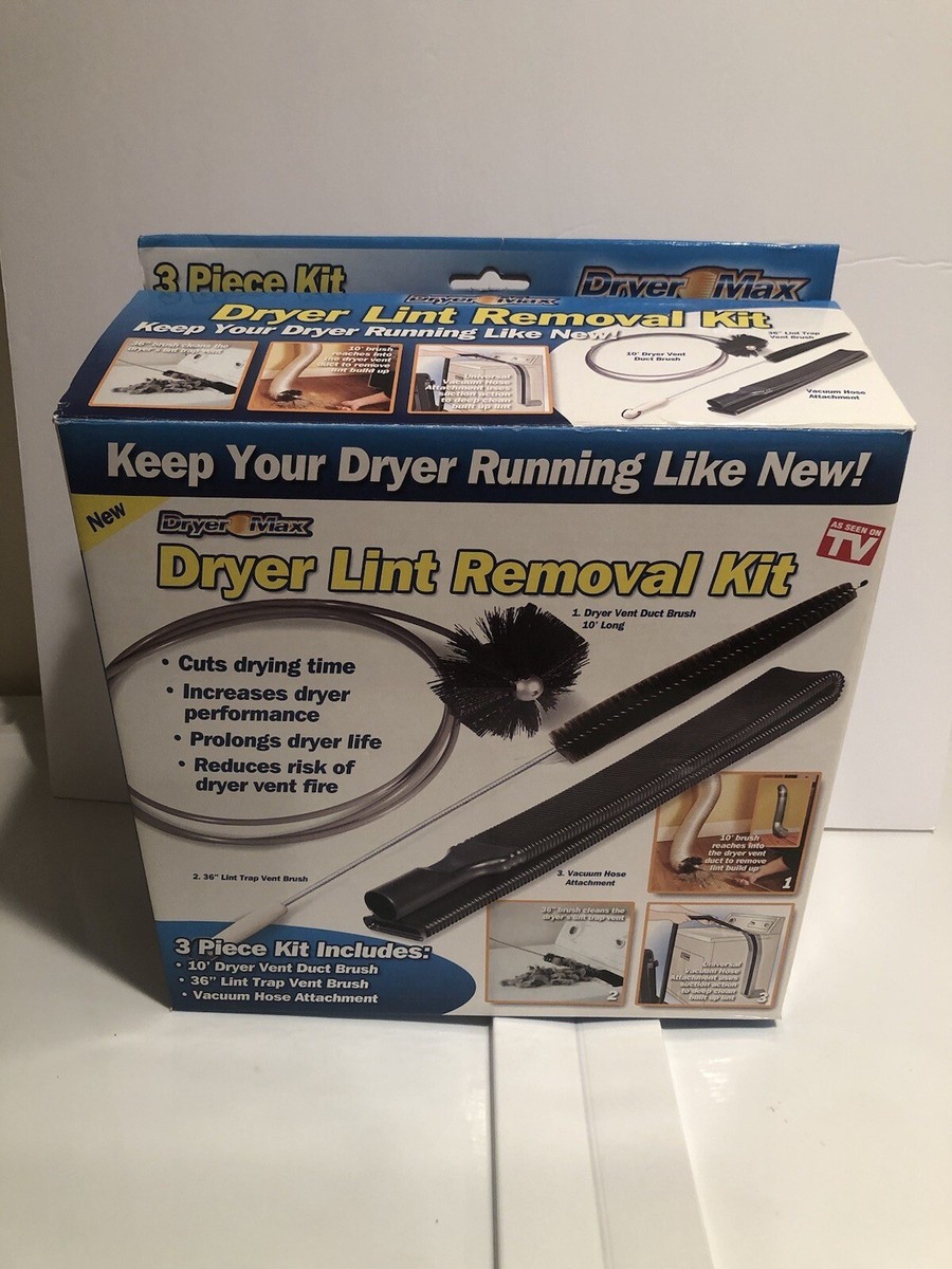DRYER MAX-3-Piece Dryer Lint Removal Kit-Duct Brush/Vent Brush
