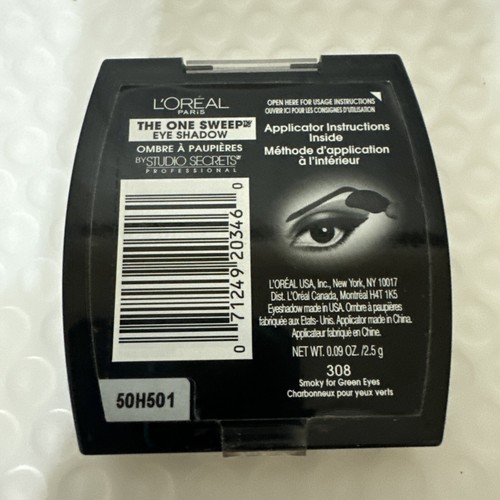 Loreal One Sweep Eye Shadow #308 Smoky For Green Eyes RARE & HTF - Picture 2 of 2