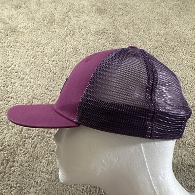 Patagonia Trucker Hat Cap Youth Purple Snapback Palm Trees Logo