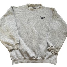 Vintage Heather Gray Reebok Size Medium Sweatshirt Made In USA Crew Neck Sweater