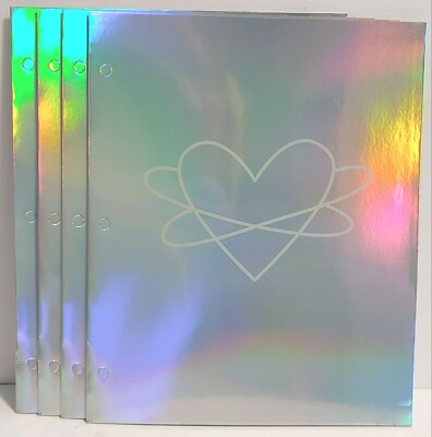 More Than Magic - Iridescent Aurora with Heart 2 Pocket Paper Folder - Lot of 4